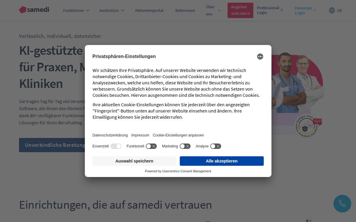Samedi website preview