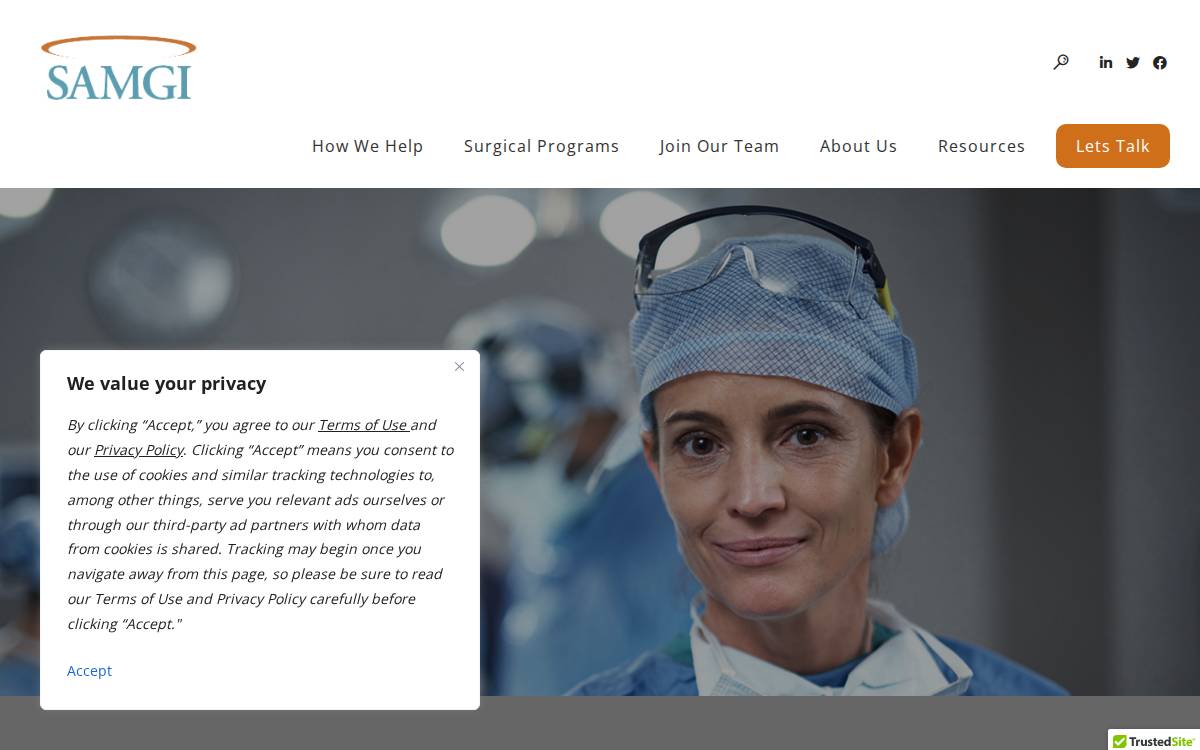 Samgi website preview