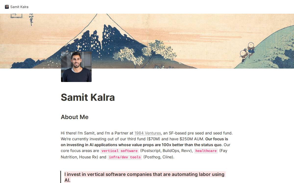 Samit Kalra website preview