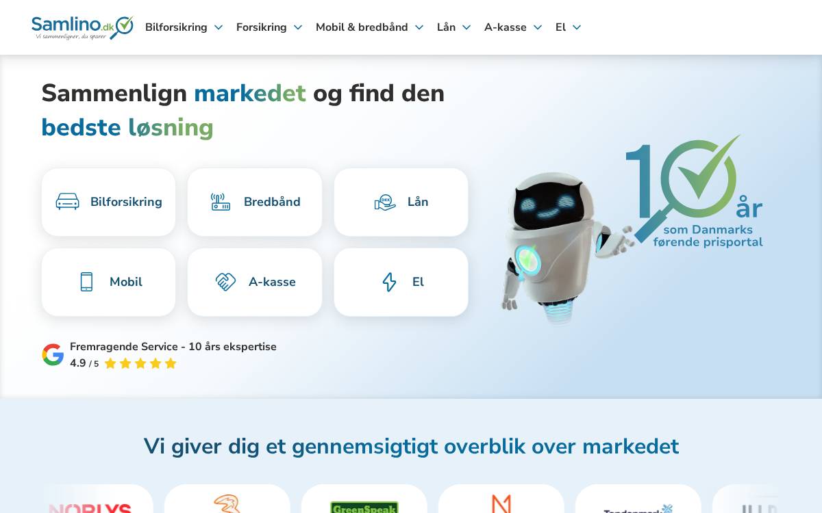 Samlino website preview
