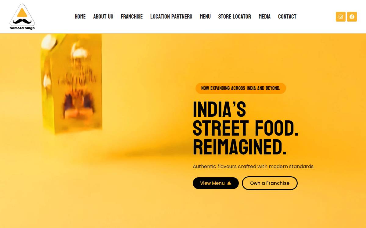 Samosa Singh website preview