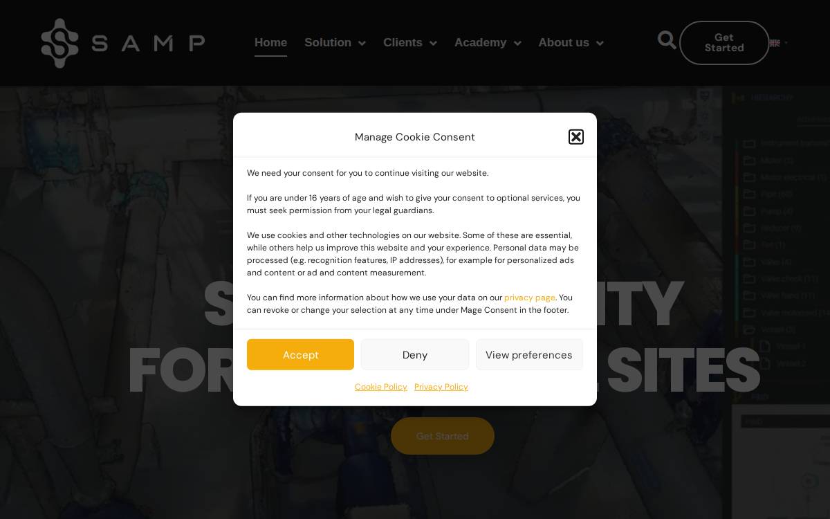 Samp website preview