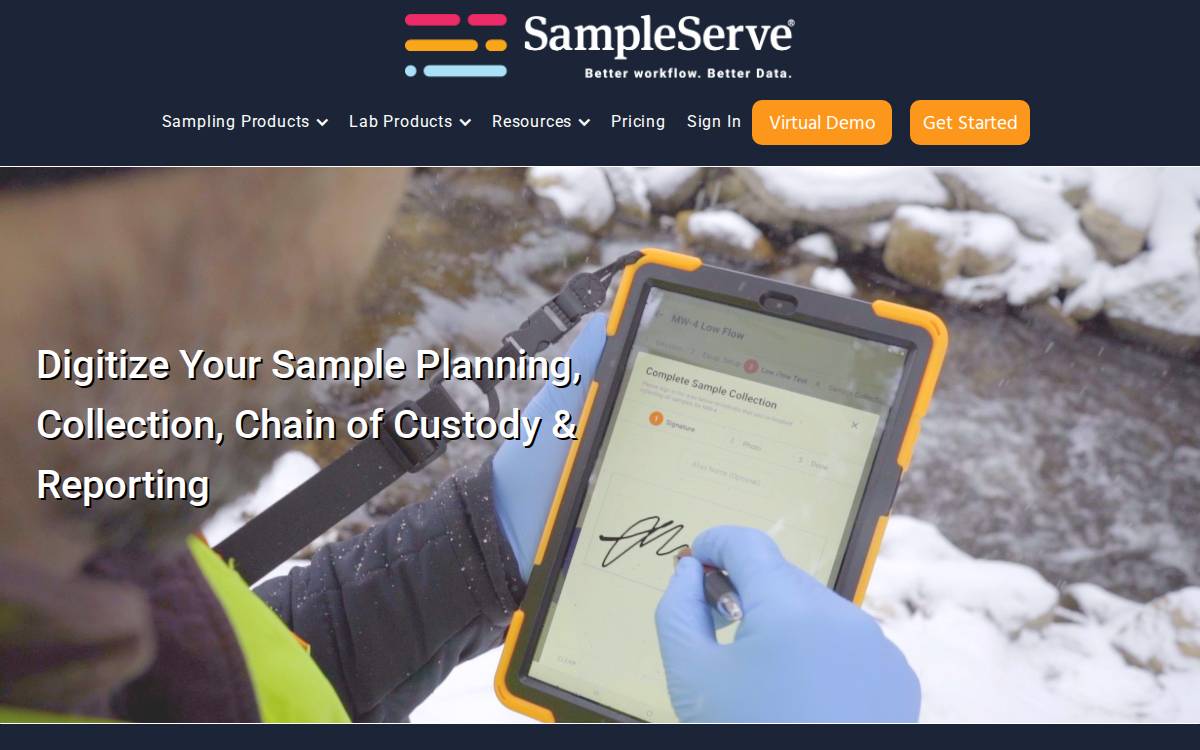 Sampleserve website preview