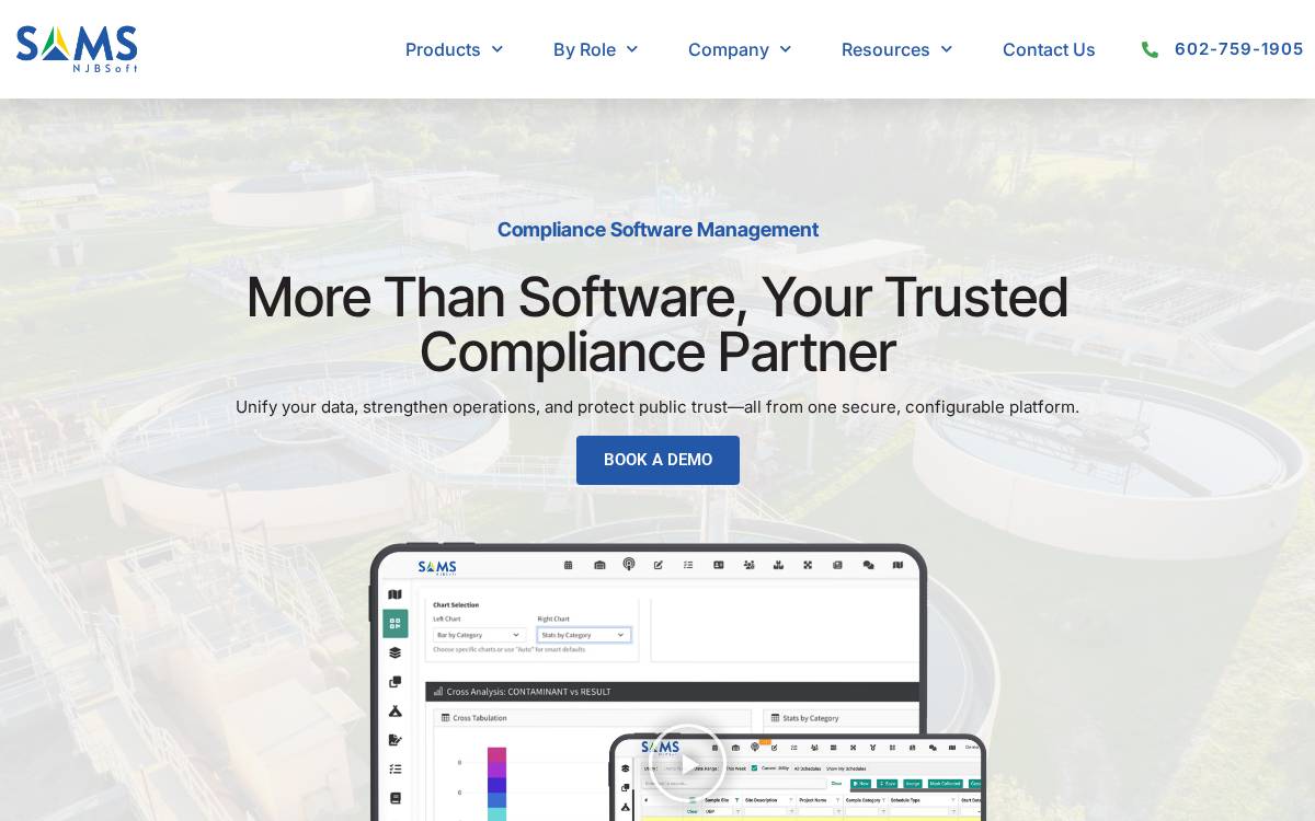 SAMS website preview