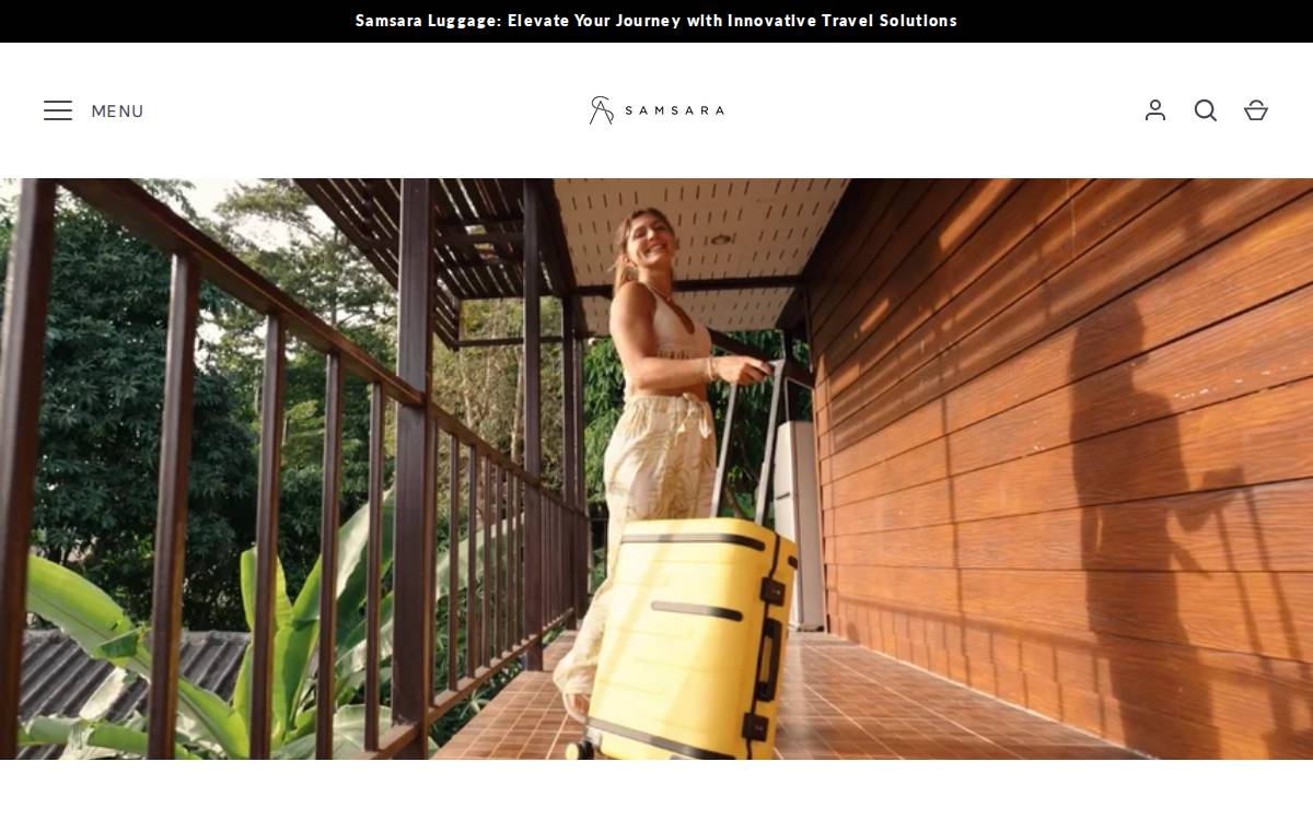 Samsara Luggage website preview