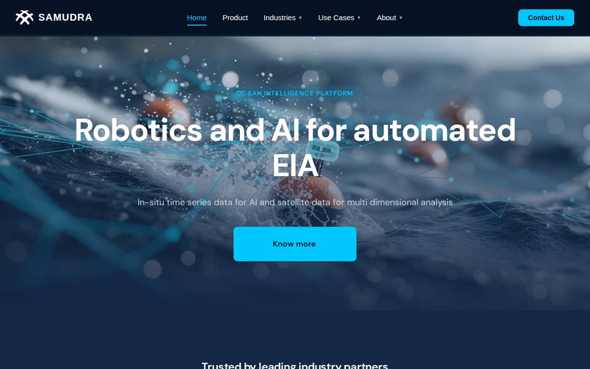 Samudra Oceans website preview