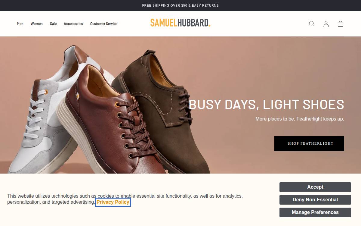 Samuel Hubbard website preview