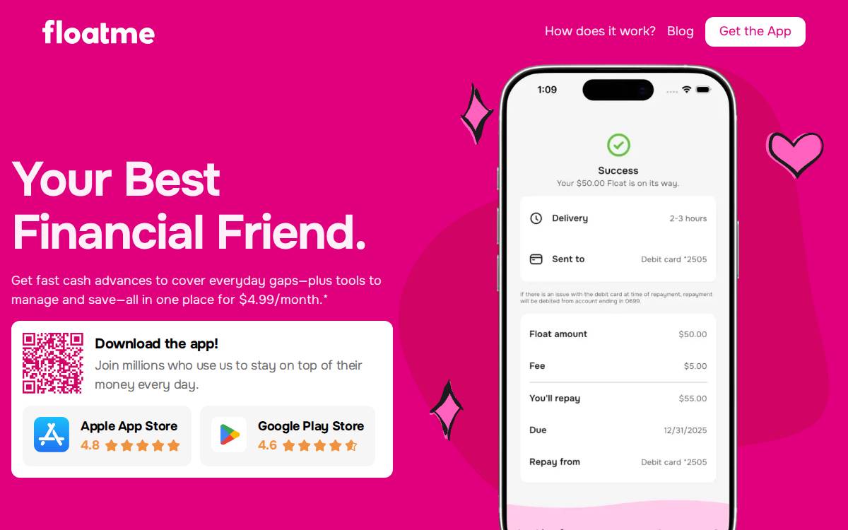 FloatMe website preview