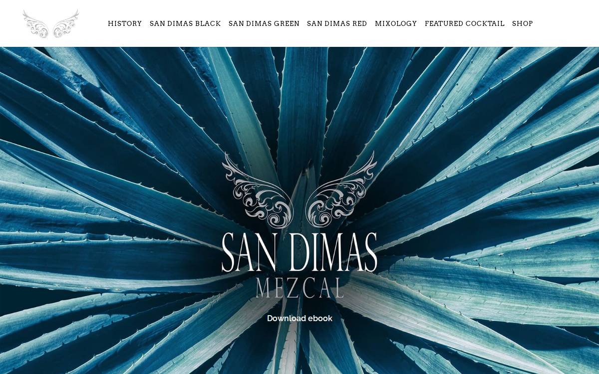 San Dimas Mezcal website preview