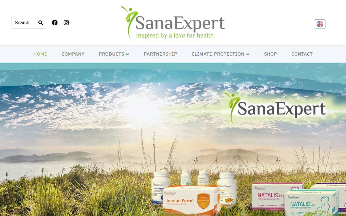 SanaExpert website preview