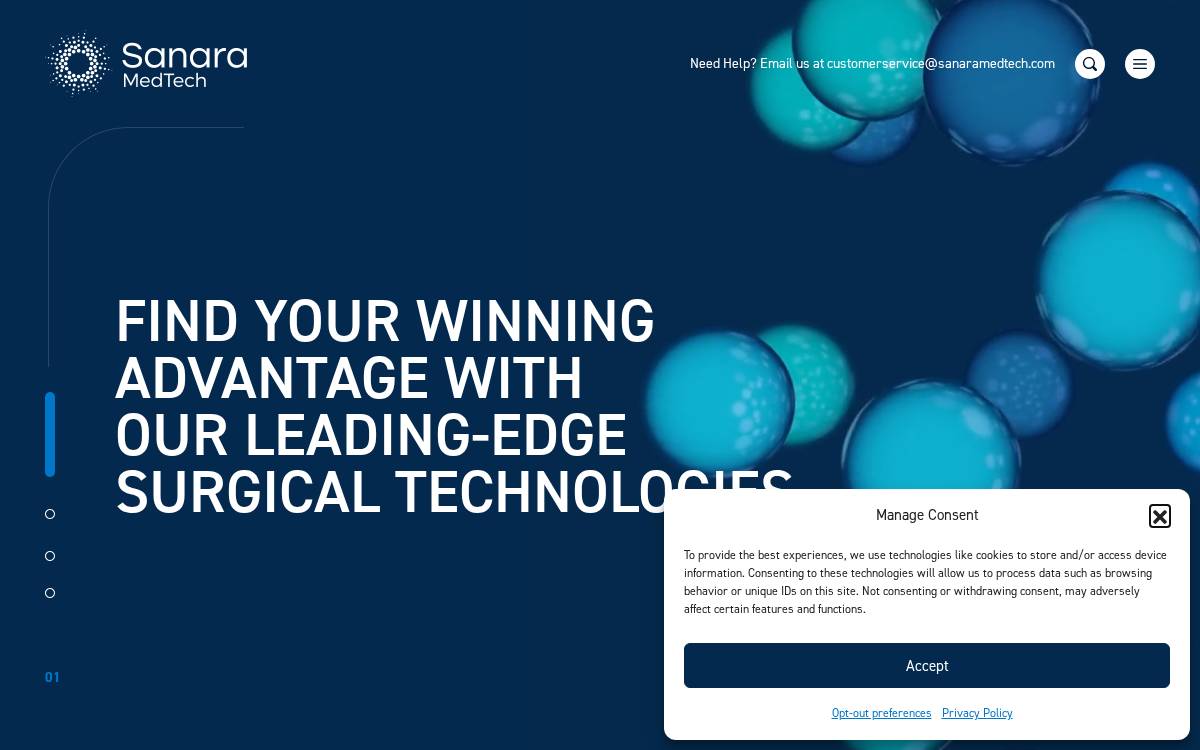 Sanara MedTech website preview