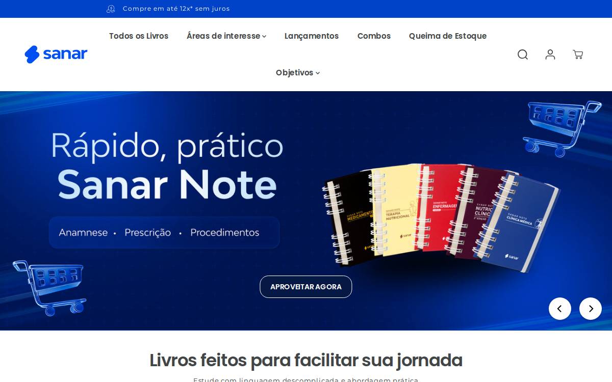 Sanarsaude website preview