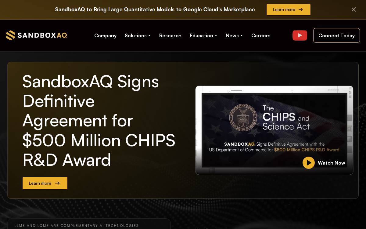 Sandbox AQ website preview