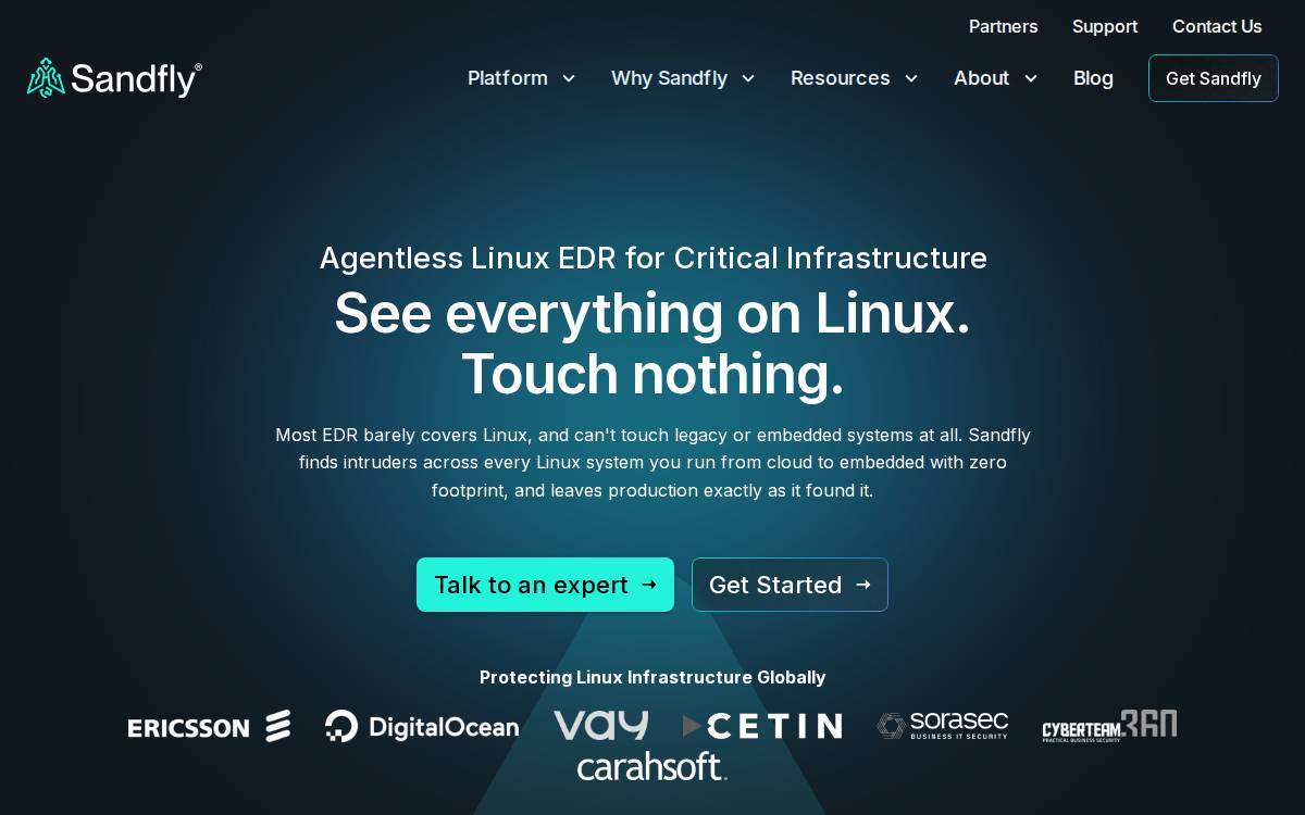 Sandflysecurity website preview