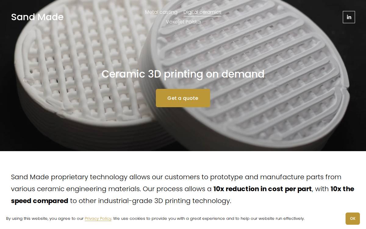 Sandmade website preview