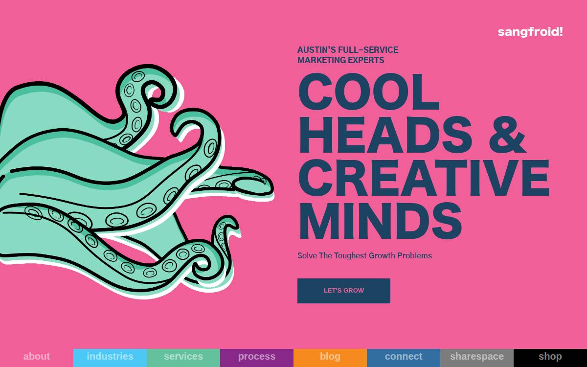 Sangfroidstudio website preview