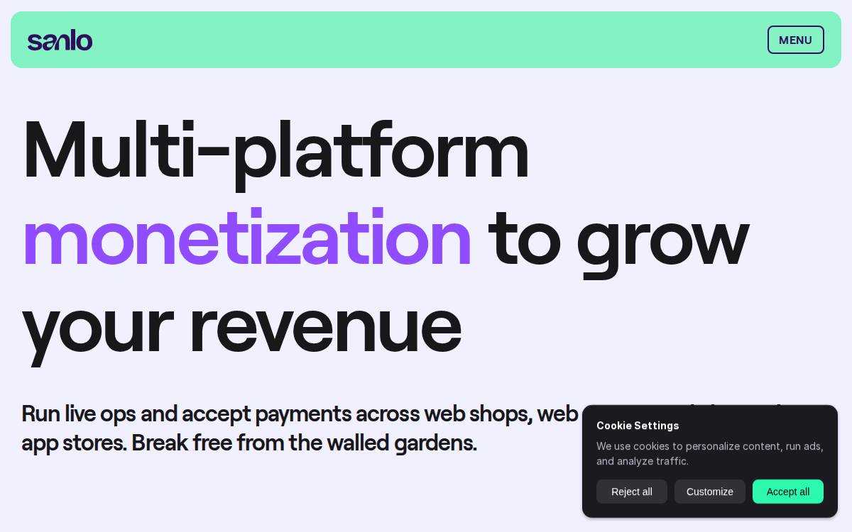 Sanlo website preview
