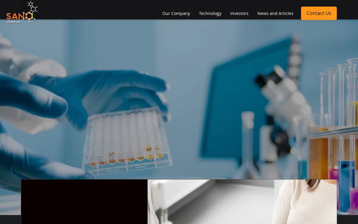 Sano Chemicals website preview