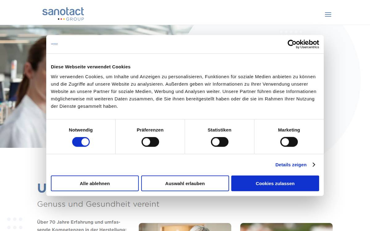 Sanotact Group Gmbh website preview