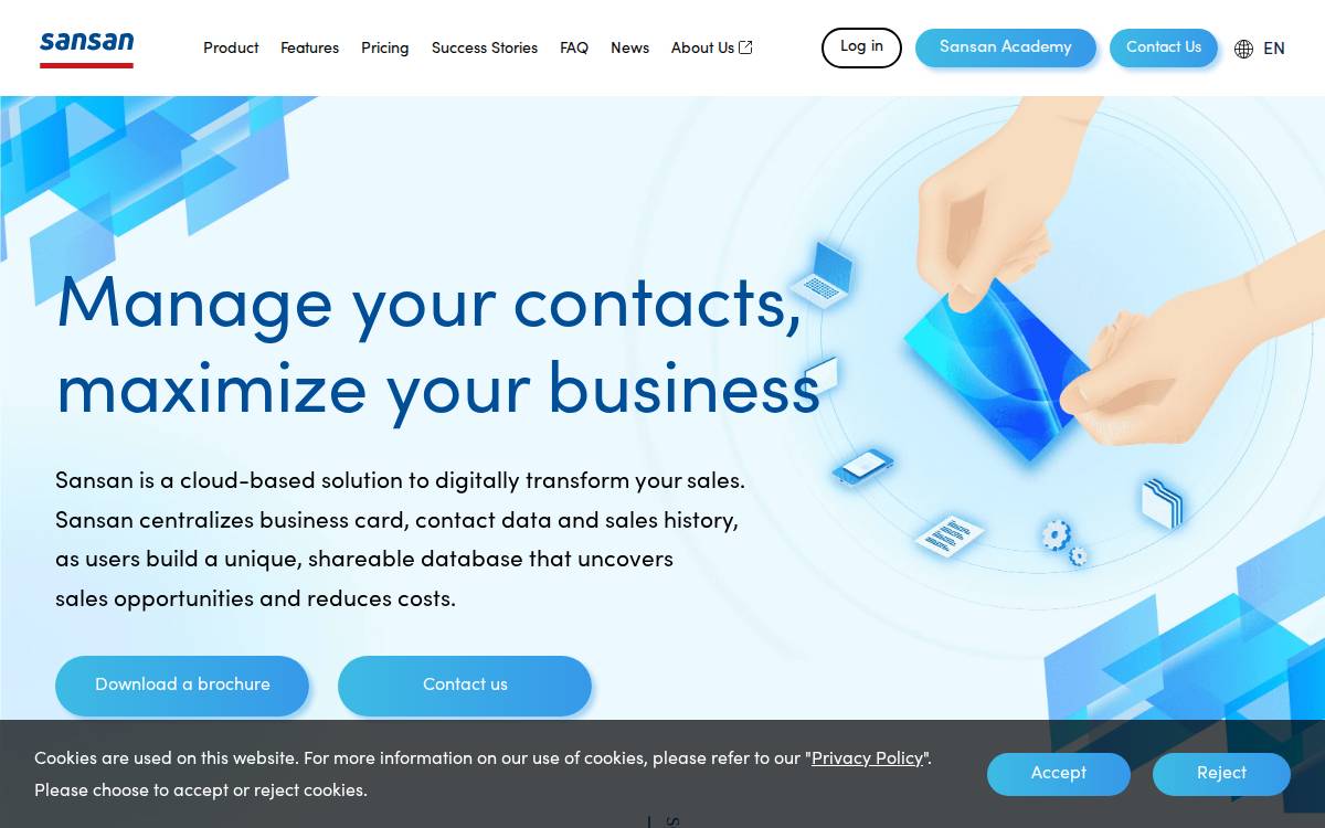 Sansan website preview