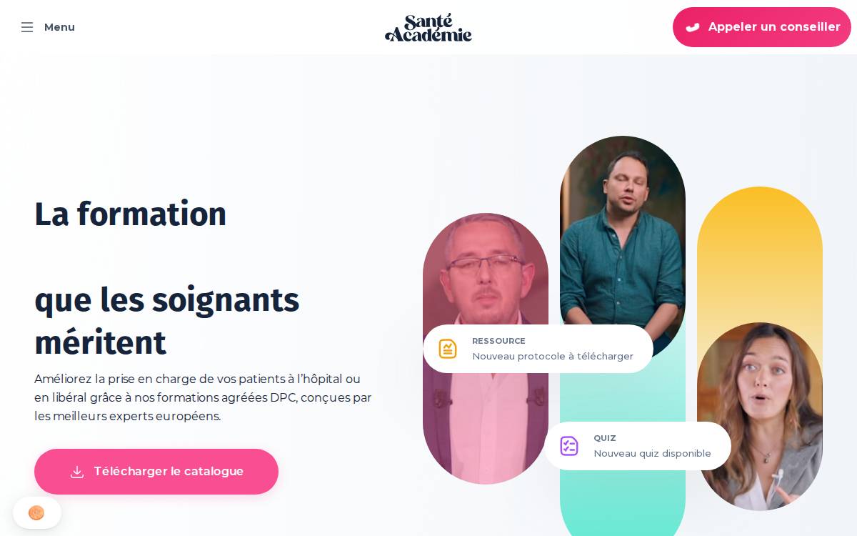 Santé Académie website preview