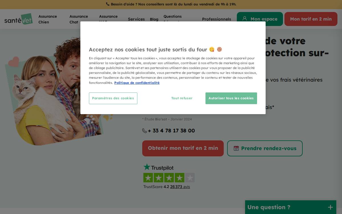 SantéVet website preview