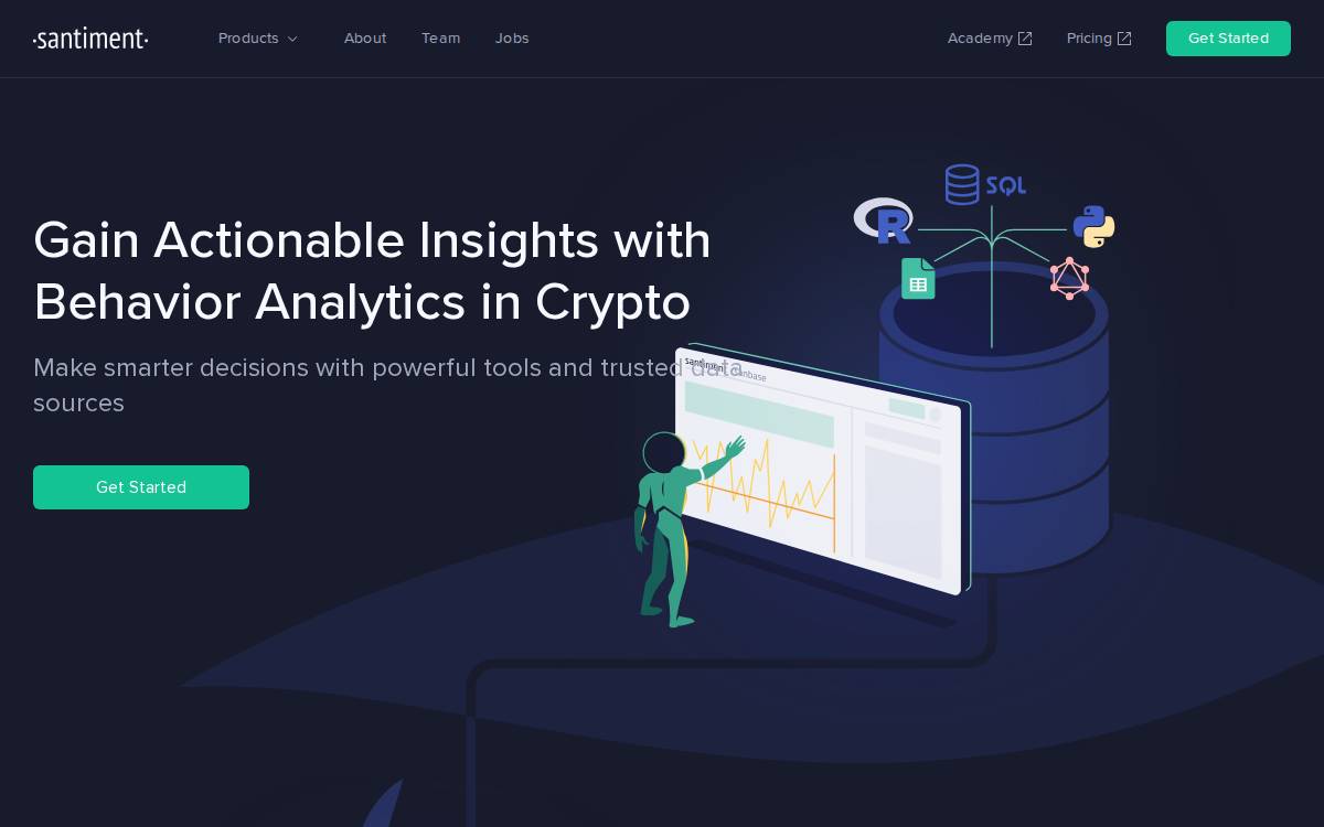 Santiment website preview