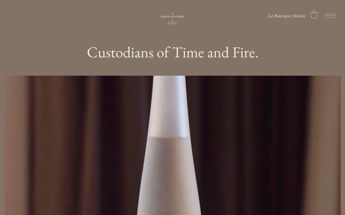 Santo De Piedra Mezcal website preview