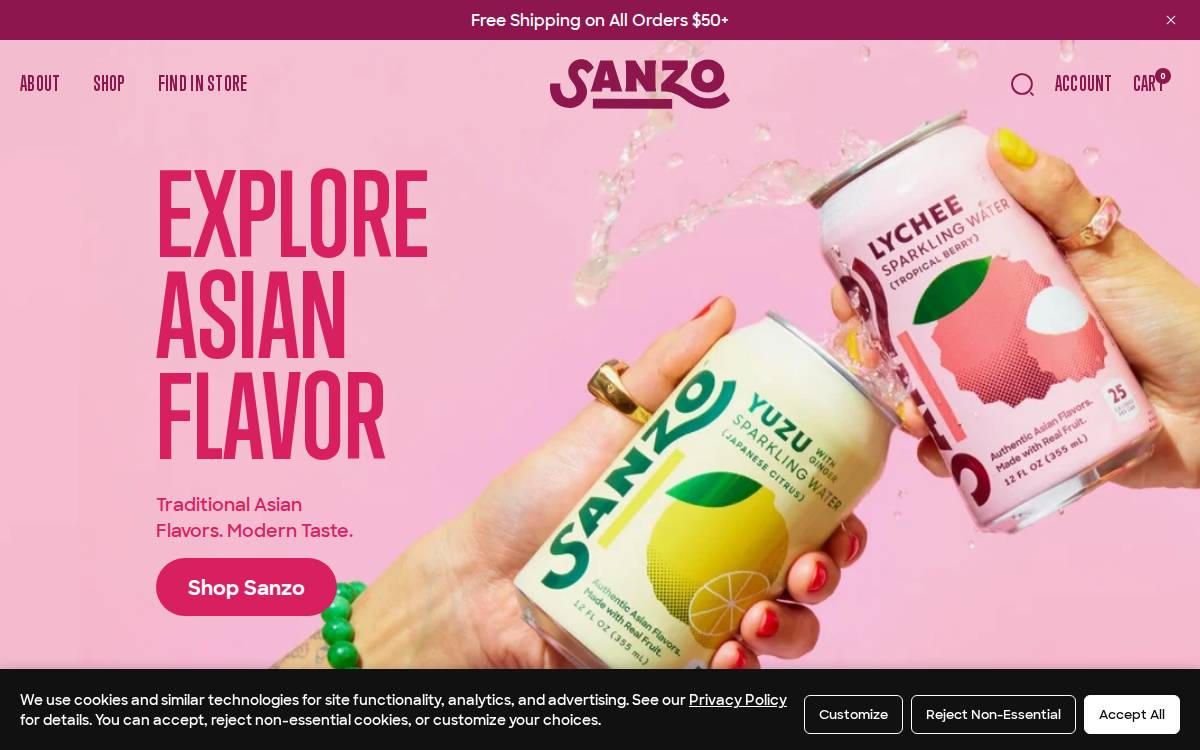 Sanzo Brands website preview
