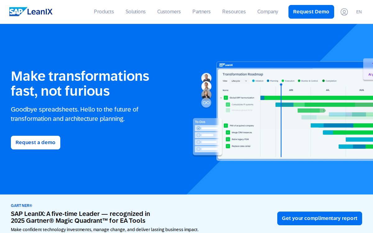 SAP LeanIX website preview
