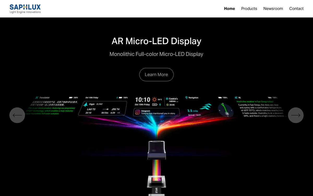 Saphlux website preview
