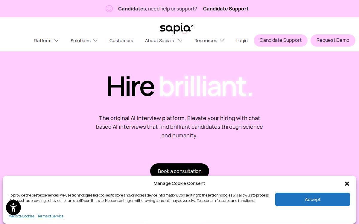 Sapia website preview