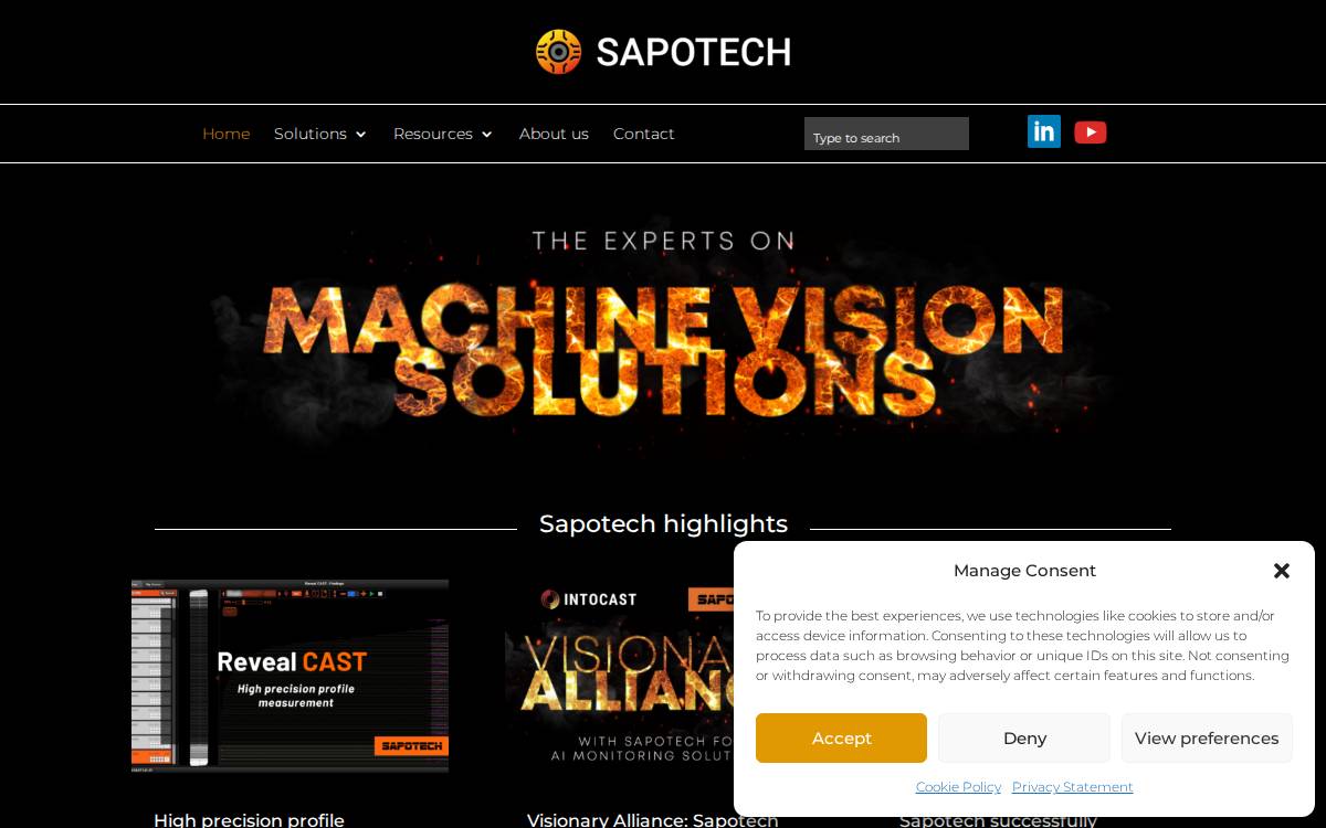 Sapotech website preview
