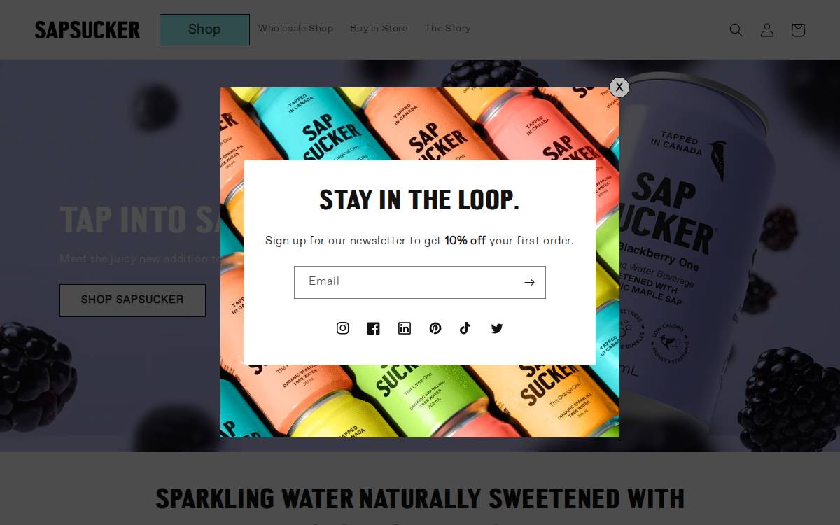 Sapsucker website preview