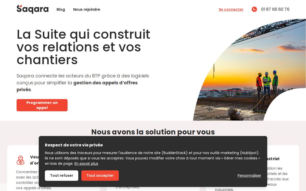 Saqara website preview