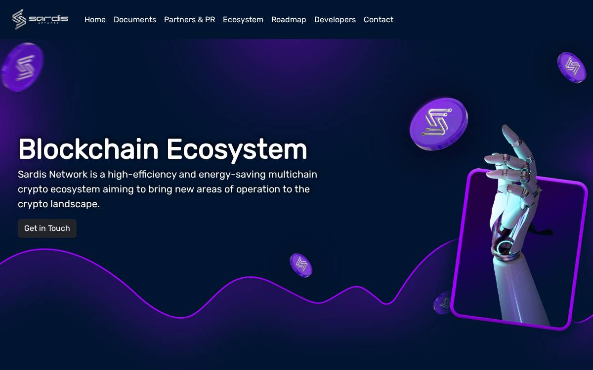 Sardis Ecosystem website preview