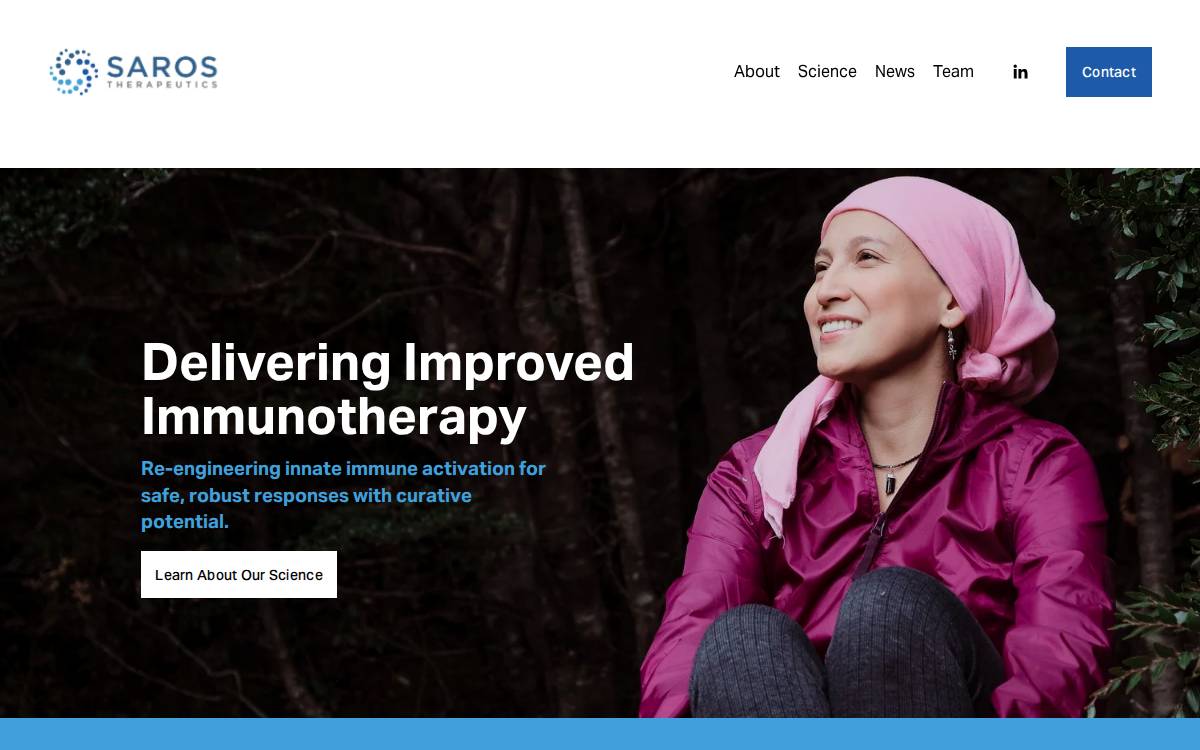 Saros Website website preview