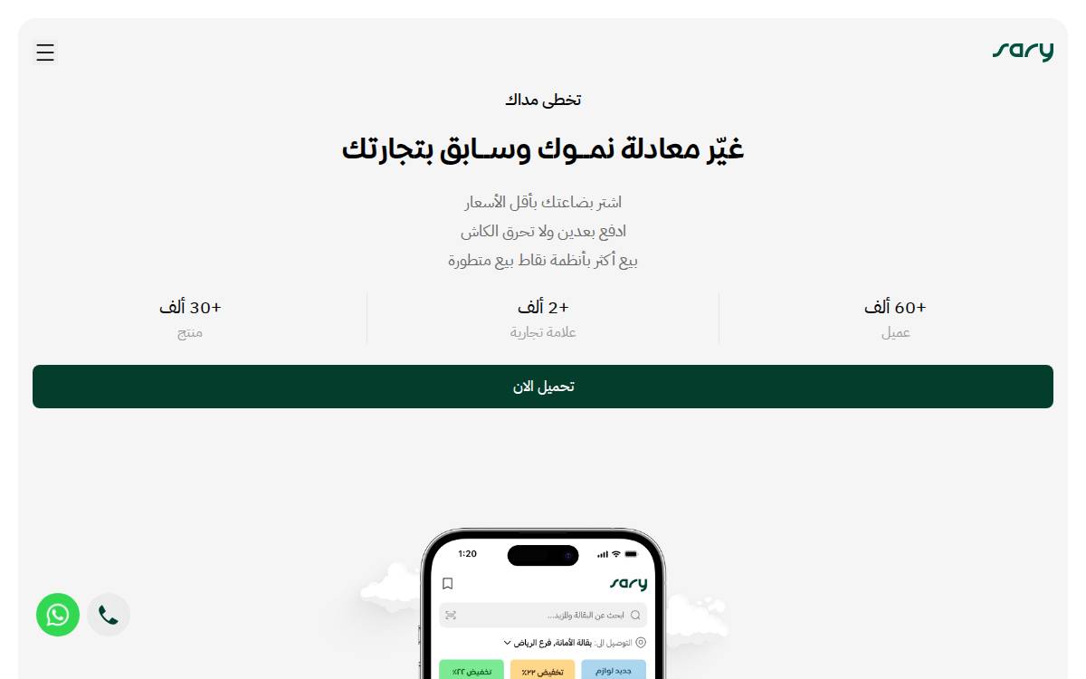 Sary website preview