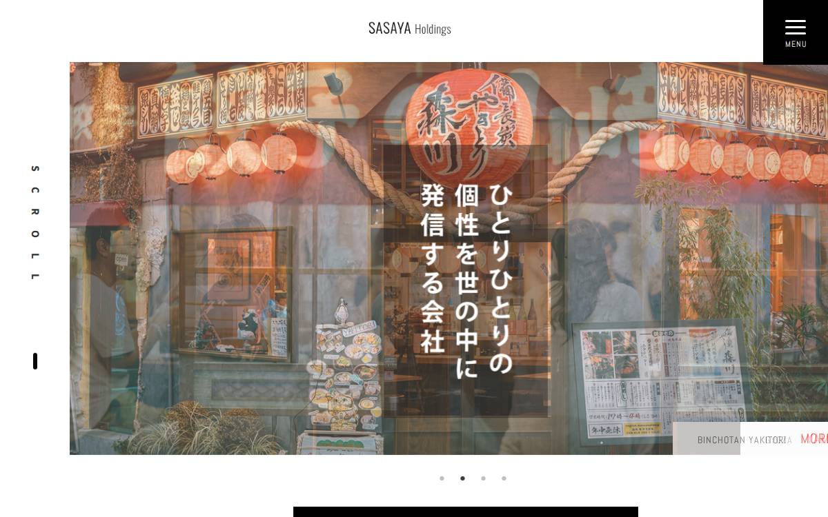 SASAYA Holdings Co., Ltd. website preview