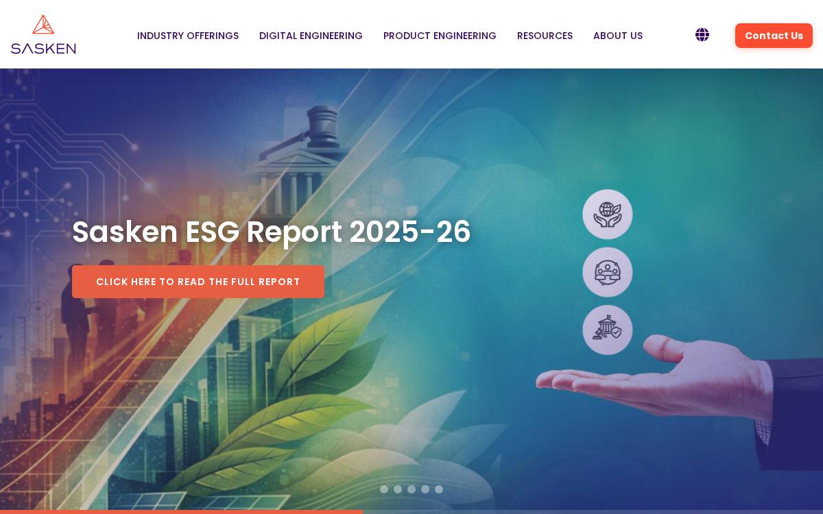 Sasken Communications website preview