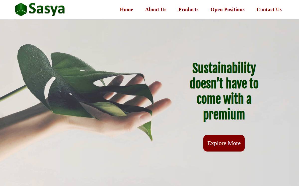 Sasya website preview