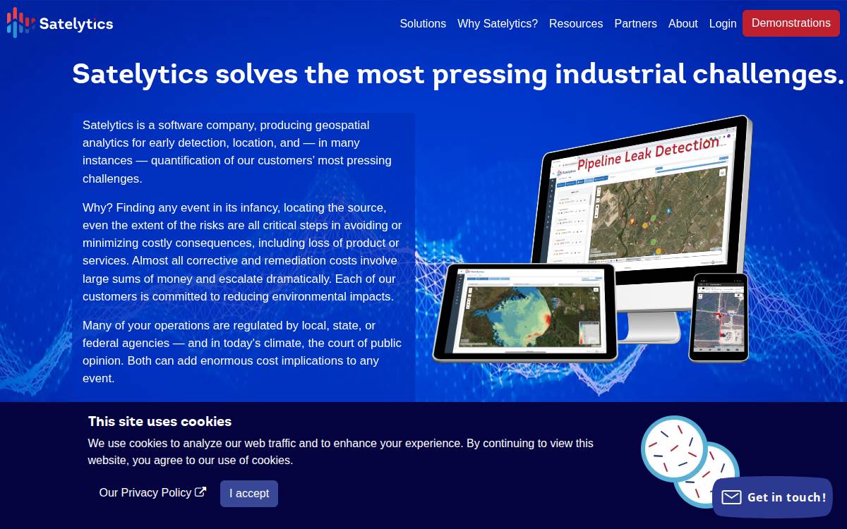 Satelytics website preview