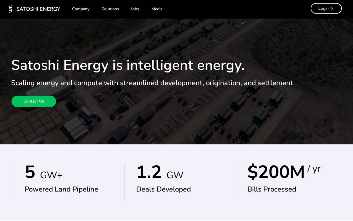 Satoshi Energy website preview