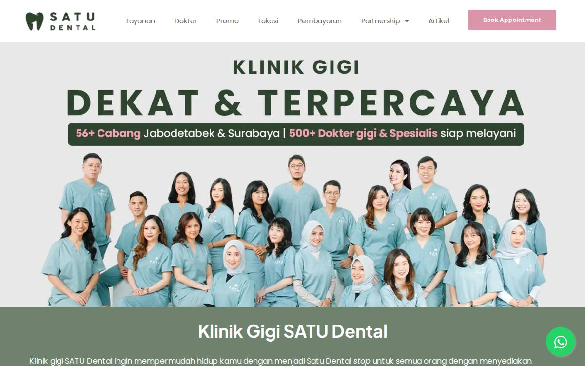 Satudental website preview