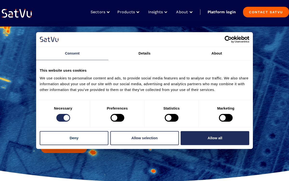SatVu website preview