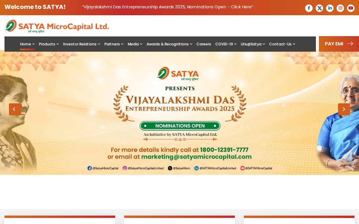 SATYAMicroCapital website preview
