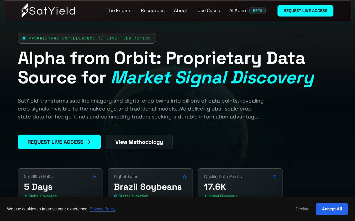 Satyield website preview
