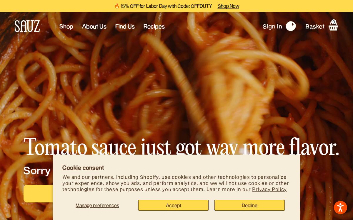 Sauz website preview