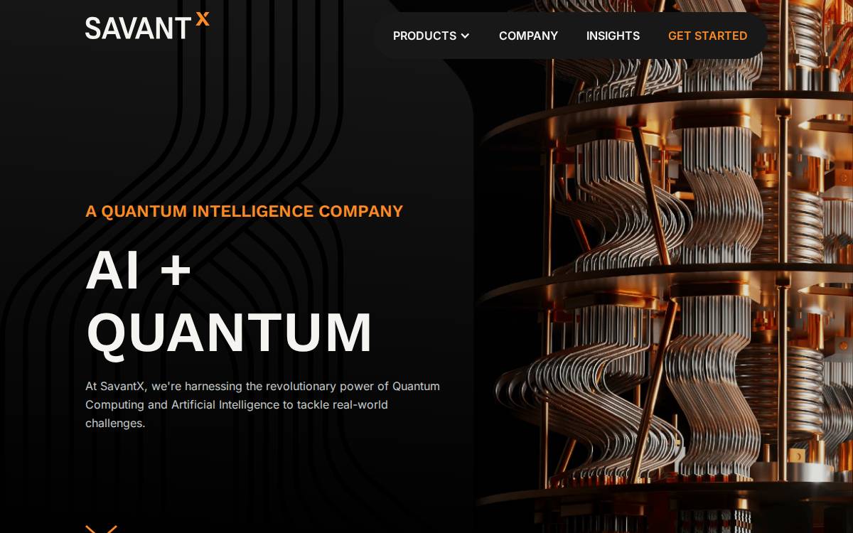 SavantX website preview