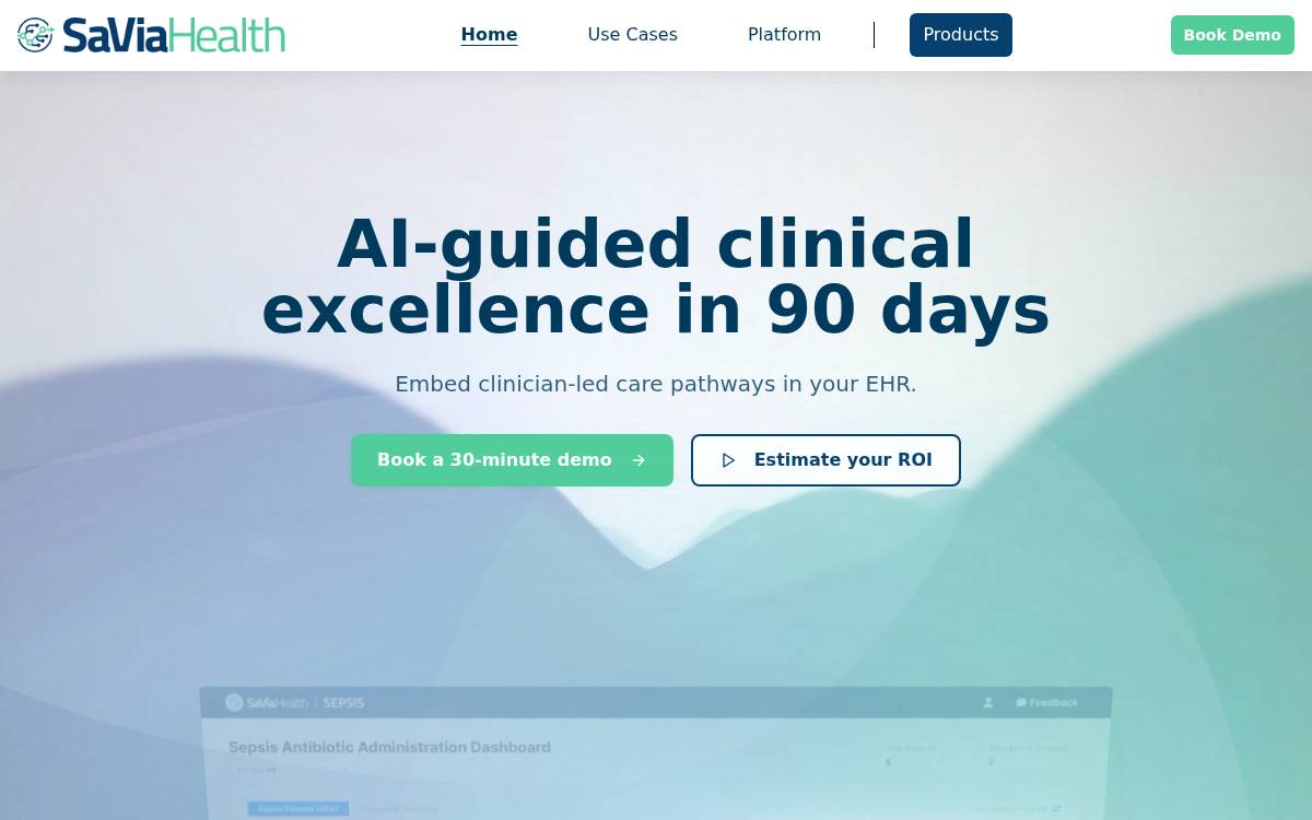 SaVia website preview